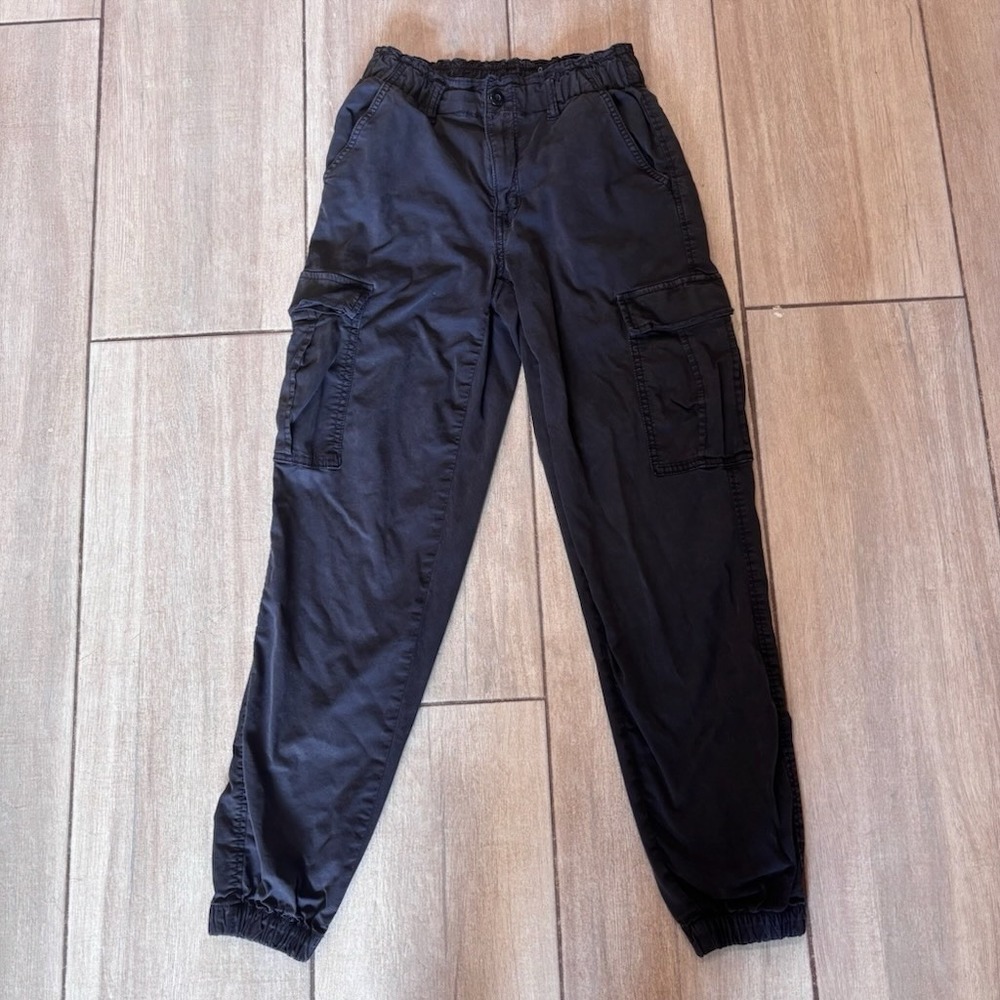 American Eagle Cargo Jogger Pants Black Size 2 Reg‎
